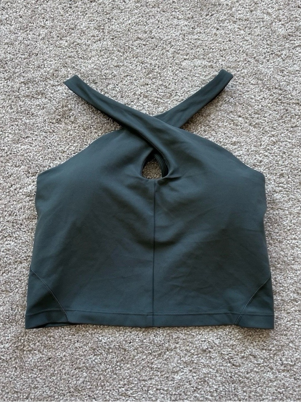 Lululemon Athletic Align Keyhole Halter Tank Top Dark Forest Size 6 Like New - Picture 5 of 12